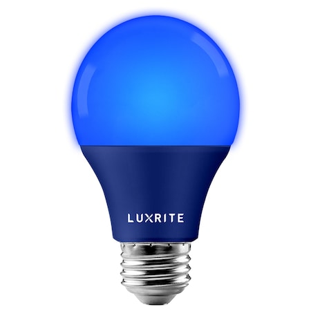 A19 LED Light Bulbs 8W (60W Equivalent) Blue Colored Bulbs Non-Dimmable E26 Base